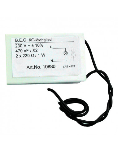 Filtre Anti Arc Circuit Inductif B.E.G LUXOMAT FILTRE ANTIARC 10880