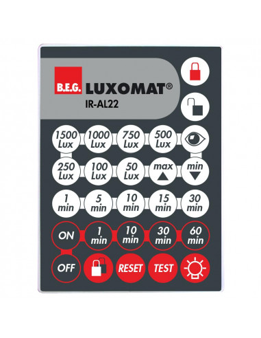 Télécommande infrarouge pour gamme AL22 B.E.G LUXOMAT IR-AL22 92348