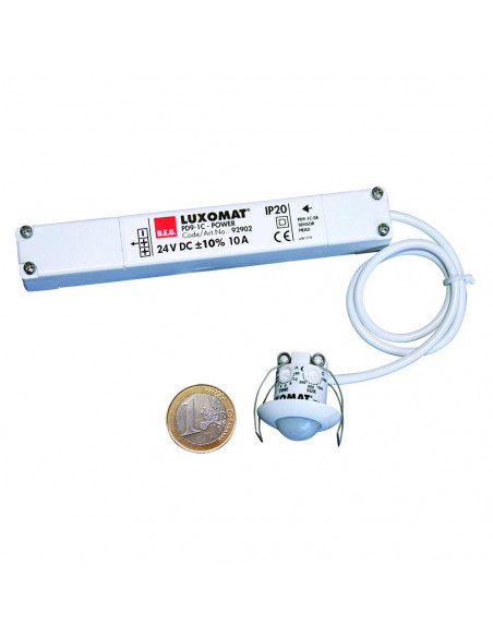 Mini Détecteur présence 1 Canal Blanc B.E.G LUXOMAT PD9-1C-FP-BL 92902