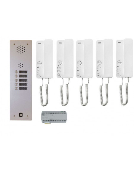 KIT AUDIO 1R 5BP 2 VOICE PROGRAMMÉ URMET KA83/105