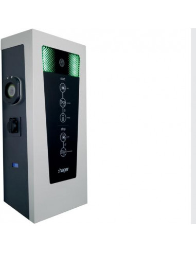 Witty borne de charge IP54 4-7kW 2xM3T2S M2TE RFID pour 2 VE HAGER XEV600