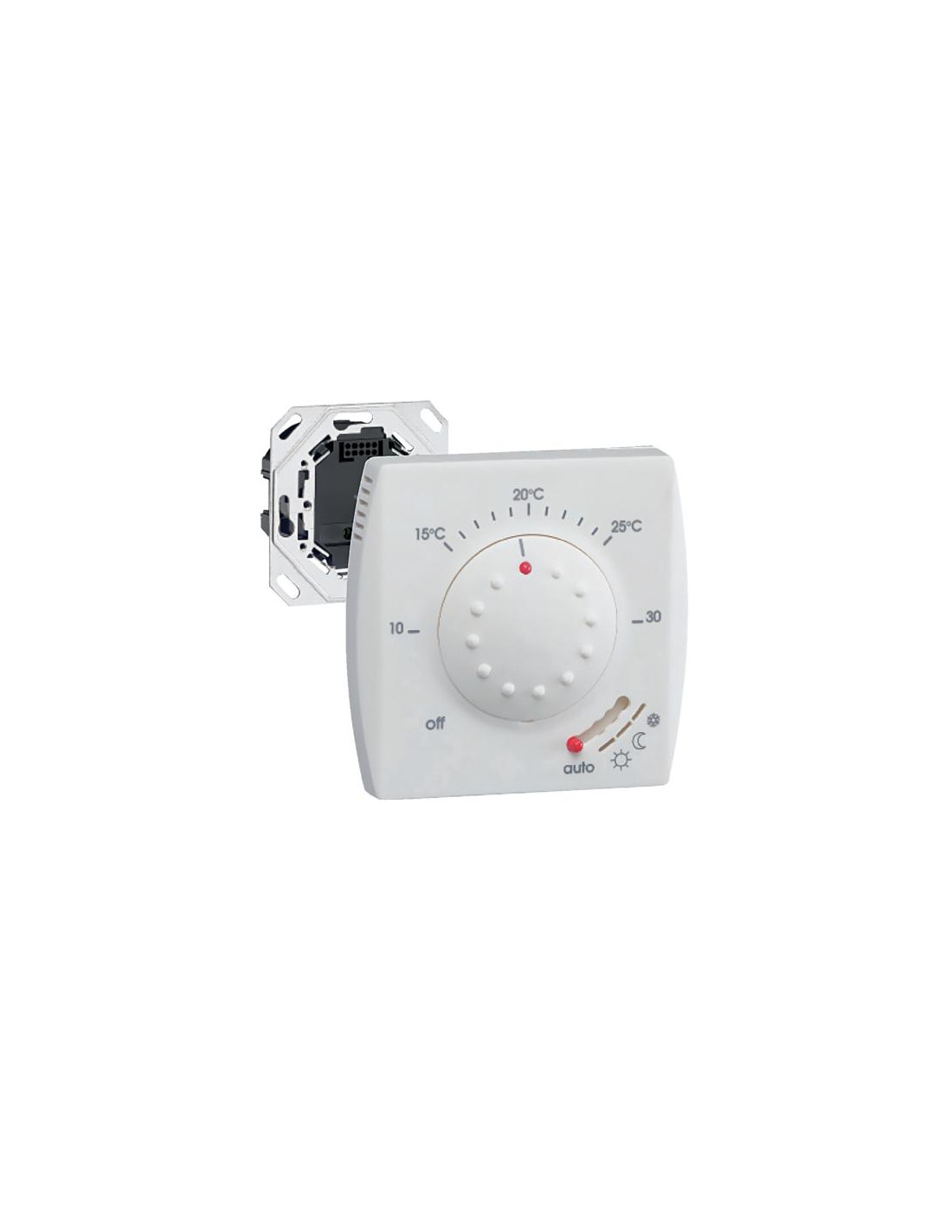 Thermostat d'ambiance en saillie, avec sonde ext., priamos, blanc - MAX  HAURI AG