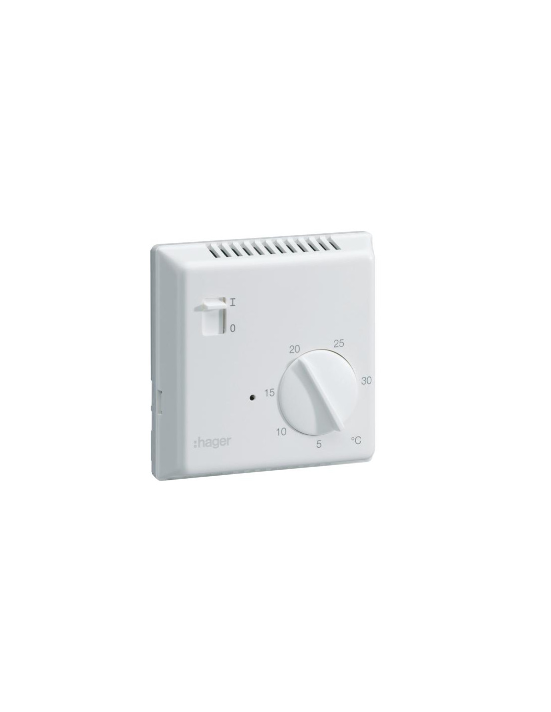 Thermostat ambiance électronique saillie chauffage électrique avec entrée  fil pilote 230V HAGER 25513