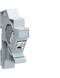 Connecteur RJ45 catégorie 6 pour Grade 3 avec support modulaire HAGER TN002S