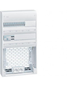 Coffret VDI 2 rangées 36 modules + platine Grade 3TV HAGER TN435
