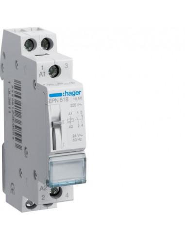 Télérupteur 1O+1F 24V HAGER EPN518