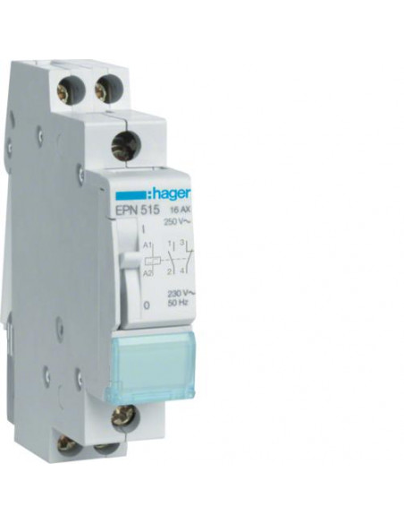 Télérupteur 1O+1F 230V HAGER EPN515