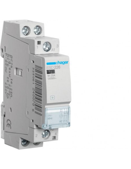 Contacteur 25A 2O 24V HAGER ESD226