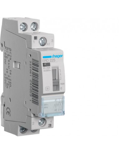 Contacteur à commande manuelle 25A. 2F. 24V HAGER ERD225