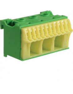 Bornier terre sans vis 11x4mm2 + 3x25mm2 HAGER KN14E 2