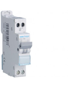 Disjoncteur 1P+N 3kA C-25A connexion SanVis 1 Module HAGER MFS725