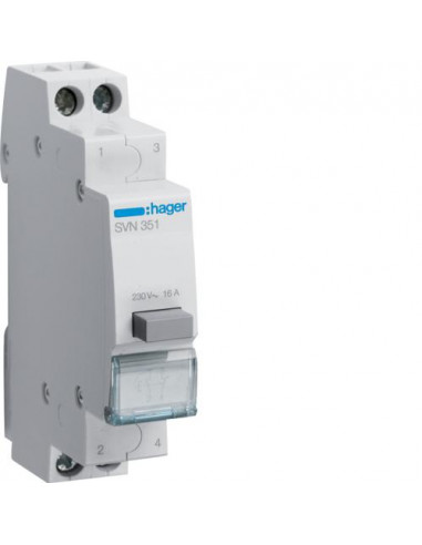 Bouton poussoir 1O+F impulsion HAGER SVN351