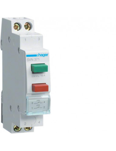 Double bouton poussoir 2F impulsion HAGER SVN371