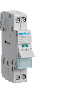 Interrupteur modulaire 2 pôles 25A HAGER SBN225
