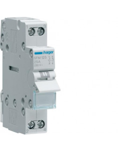 Inverseur modulaire 1 pôle 25A. I-II HAGER SFM125
