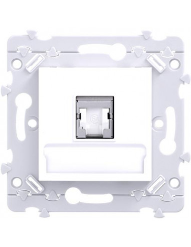 essensya prise RJ45 Catégorie 6a STP pour Grade 3 TV Blanc HAGER WE228