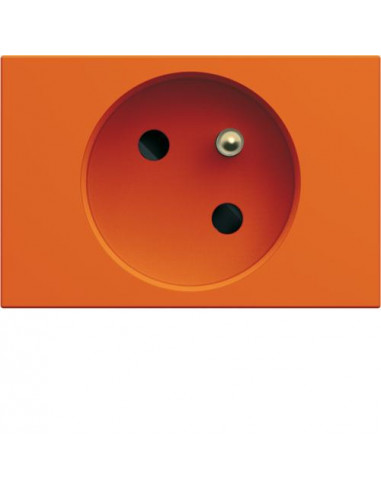 Prise de courant speciale goulotte gallery 2P+T 16A orange HAGER WXF421E