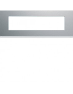 Plaque gallery plastique peint 8 modules entraxe 71mm titane HAGER WXP0108