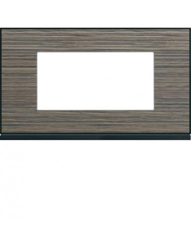 Plaque gallery 4 modules entraxe 57mm pecan HAGER WXP2434