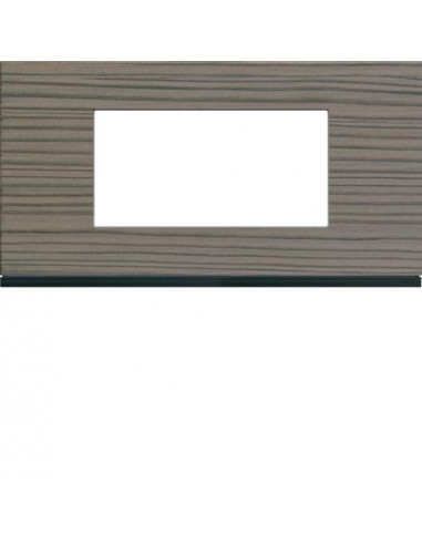 Plaque gallery 4 modules entraxe 71mm matiere grey wood HAGER WXP4804