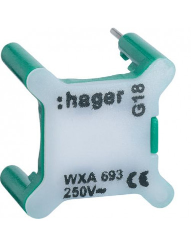 Voyant pour interrupteur gallery 230V vert HAGER WXA693