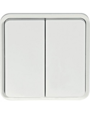 cubyko Double inter VV associable blanc IP55 HAGER WNA040B