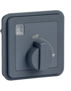 cubyko Minuterie bouton rotatif associable gris IP55 HAGER WNA009