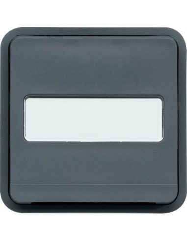 cubyko Prise 2P+T avec porte-étiquette associable gris IP55 HAGER WNA104