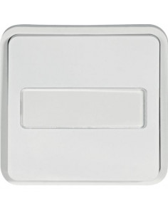 Poussoir à fermeture Cubyko 1F porte-étiquette 1F associable blanc IP55 HAGER WNA025B 2