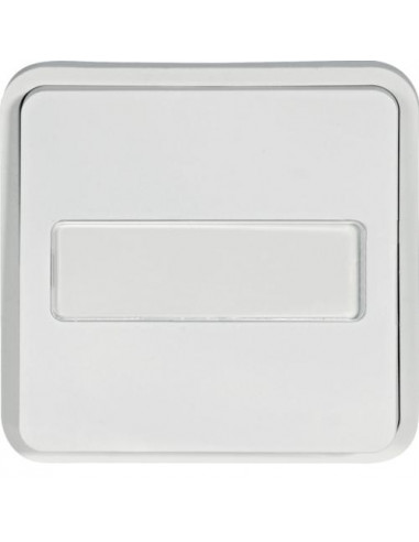 Poussoir à fermeture Cubyko 1F porte-étiquette 1F associable blanc IP55 HAGER WNA025B
