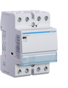 Contacteur 63A. 4O. 230V HAGER ESC464