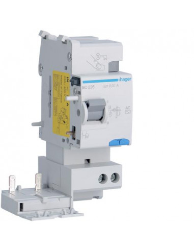 Bloc différentiel 2P 25A 10mA type AC HAGER BC226