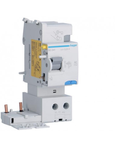 Bloc différentiel 2P 40A 30mA type AC HAGER BD241