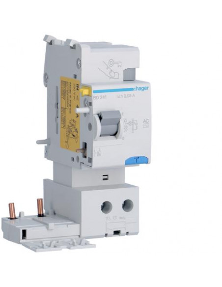 Bloc différentiel 2 Pôles 40A 30mA type AC HAGER BD241