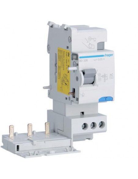 Bloc différentiel 3 Pôles 25A 30mA type AC HAGER BD326