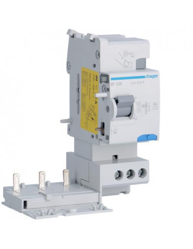 Bloc différentiel 3P 25A 300mA type AC HAGER BF326