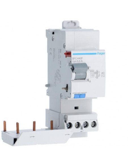 Bloc différentiel 3P+N 40A 300mA type AC HAGER BFC440F