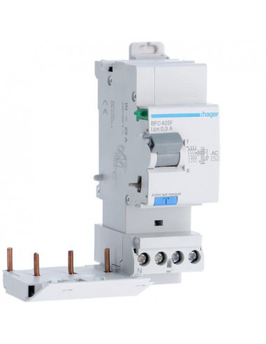 Bloc différentiel 3P+N 25A 300mA type AC HAGER BFC425F