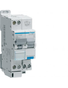 Disjoncteur Différentiel 1P+N 4.5-6kA C-16A 30mA type AC HAGER ADC816F