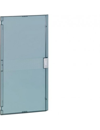Porte transparente pour coffret vega largeur 18 modules hauteur 4 rangées HAGER VZ418T