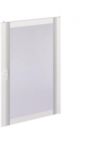Porte transparente quadro4 p 51mm h 900mm l 620mm 20 verre trempé 3mm HAGER FC343