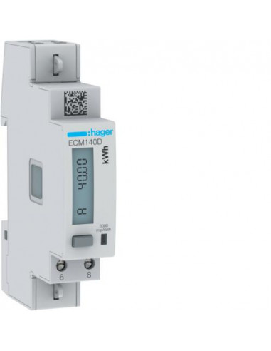 1 Phase kWhmeter direct 40A 1M MBUS MID HAGER ECM140D