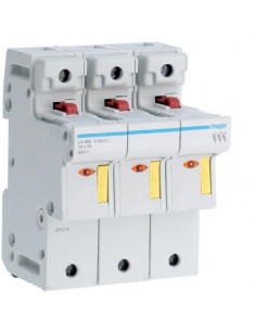 Coupe circuit 3P 50A 690V L51 accessoriable 4.5 modules HAGER LS603