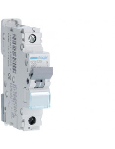 Disjoncteur 1P 6-10kA courbe C - 20A 1 module HAGER NFN120