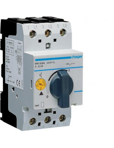 Disjoncteur moteur 4.0-6.3 A P 1.1-2.2 kW AC3 230-400 V 2.5 M IEC 947 HAGER MM509N