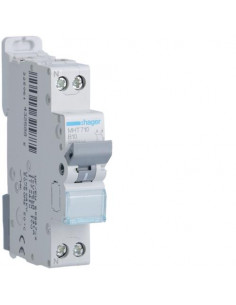 Disjoncteur 1P+N 4.5-6kA courbe B - 10A 1 module HAGER MHT710