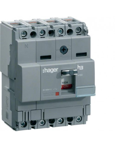 Interrupteur à déclenchement libre x160 4P 125A fixe HAGER HCA126H