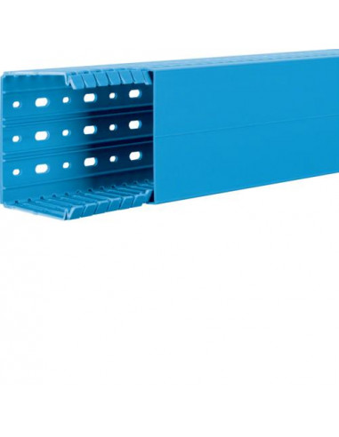 Goulotte de câblage en PVC BA7 60x80mm bleu HAGER BA780100BL
