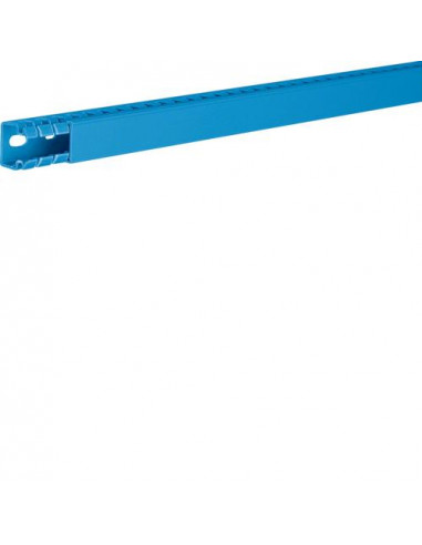 Goulotte de câblage complète BA7 prof 25mm l 25mm bleue HAGER BA725025BL