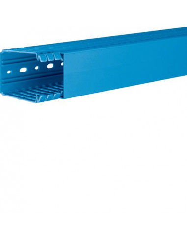 Goulotte de câblage complète BA7 prof 80mm l 60mm bleue HAGER BA780060BL